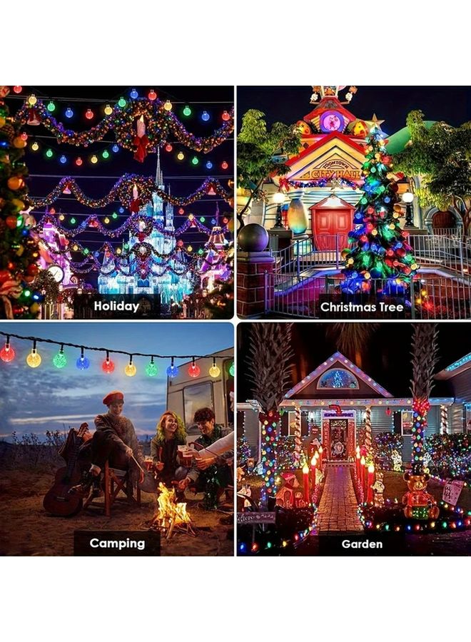 Warm Light Solar Bubble Ball String Light 100 LEDS 8 Functions IP65 Waterproof Outdoor Decor - Image 5
